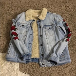 Pacsun Sherpa Lined Denim Jacket